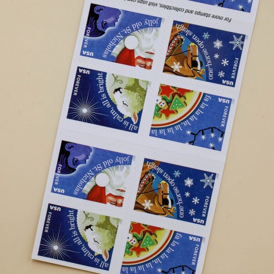 2017 US Forever Stamps Christmas Carols Booklet