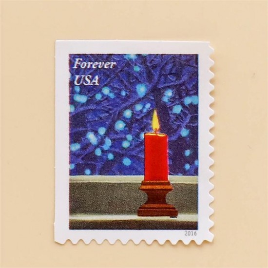 2016 US Christmas Candle Forever Stamps Booklet