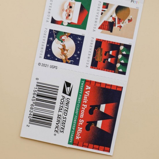 2021 US A Visit from St. Nick Forever Stamps