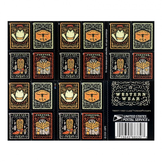 2021 First-Class Forever Stamps - Western Wear