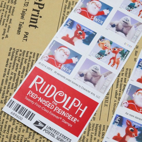 2014 US First-Class Forever Stamp - Rudolph the Red-Nosed Reindeer