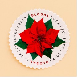 2018 US Global Poinsettia Forever Stamps